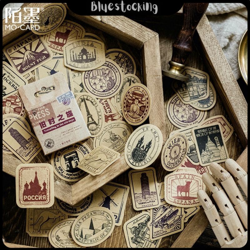 

STICKER ALA PERANGKO AESTHETIC ISI 45 PCS MURAH SCRAPBOOK BUKU DISKON IMPOR HIGH QUALITY