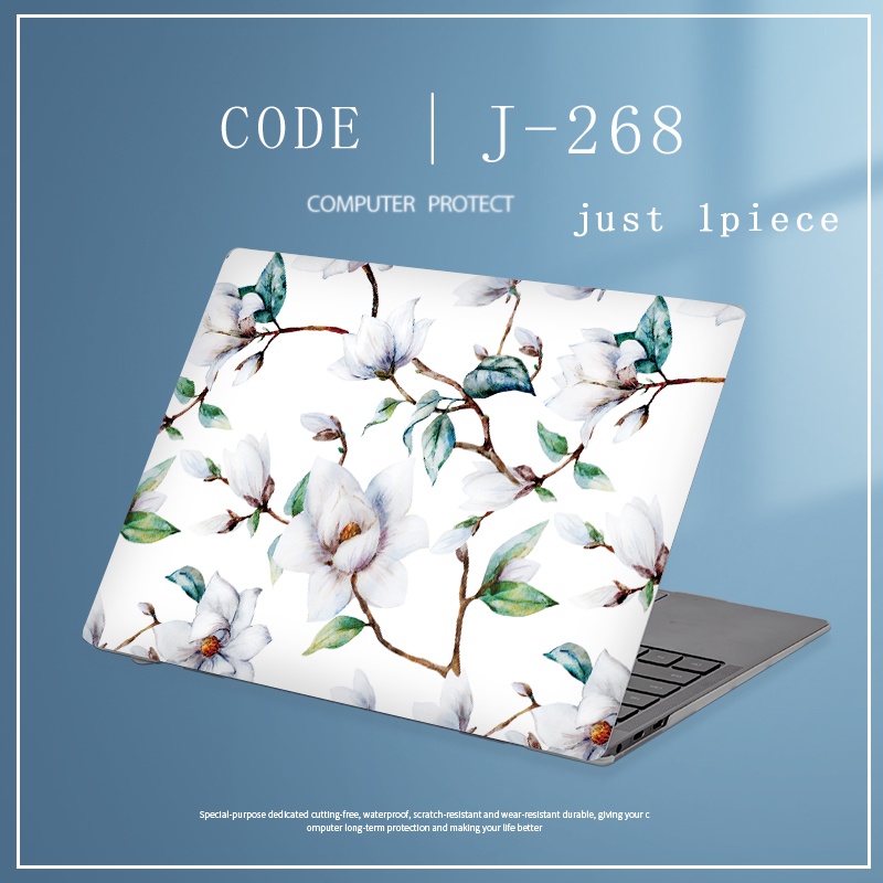 1pc Universal Custom Pola COD FLORAL Stiker Laptop Skin Universal Untuk 11.12.13.14.15 /17 Inch Matte Cover Bebas Cutting Perlindungan Penuh Untuk Asus Dell HP Acer