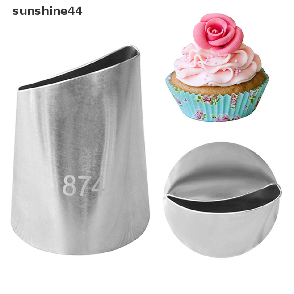 Sunshine 1PC Spuit Piping Icing Bentuk Bunga Mawar Ukuran Besar Untuk Dekorasi Kue #874 .