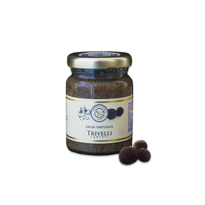 

BLACK TRUFFLE SAUCE / SALSA TARTUFATA 8% / SAUS JAMUR TRUFFLE 8% 90GR