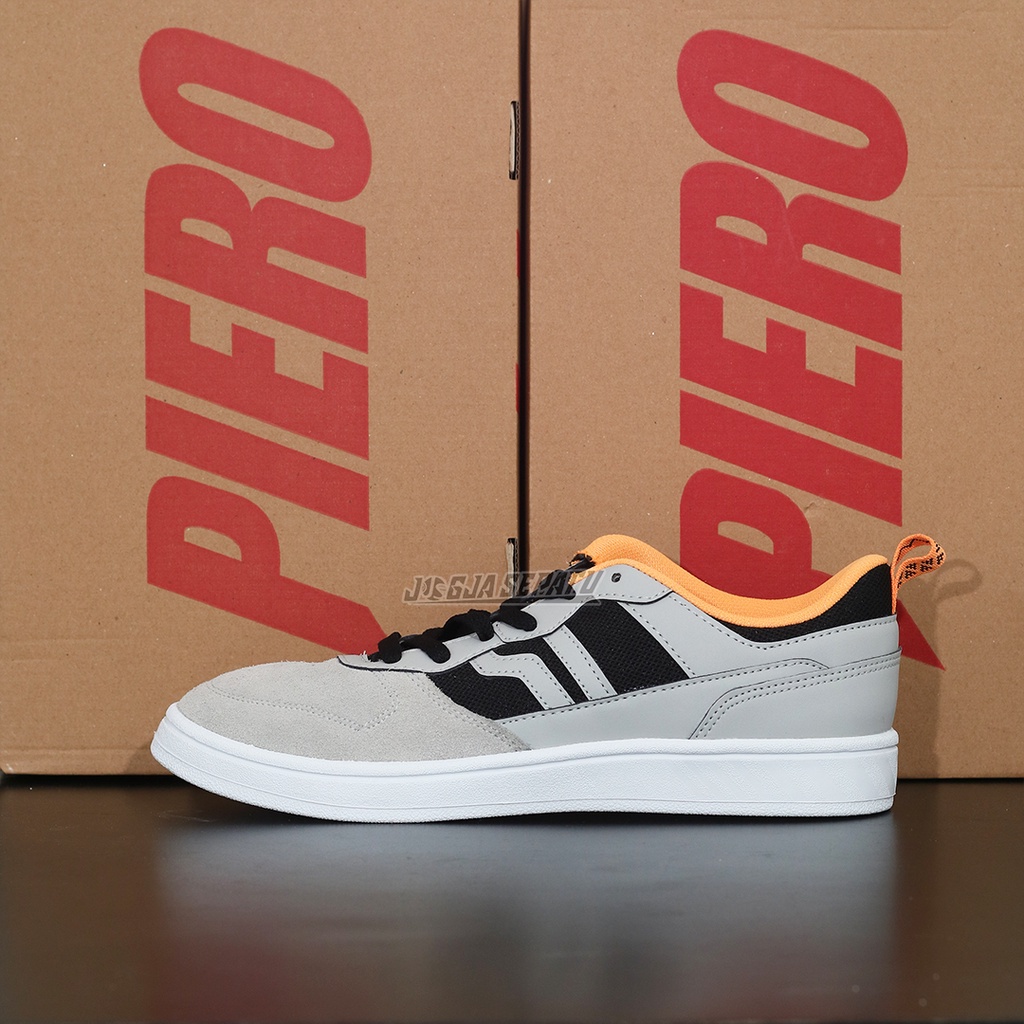 Piero Sepatu Sneakers Jorge - Grey/Black/White