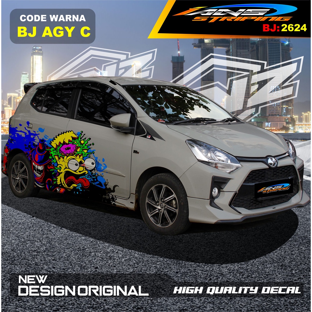 DECAL STICKER MOBIL AGYA , JAZZ / STICKER MOBIL /DECAL STICKER MOBIL / STIKER JAZZ, AGYA, AYLA