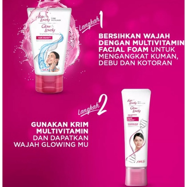 GLow lovely facial foam 100g.ukuran besar