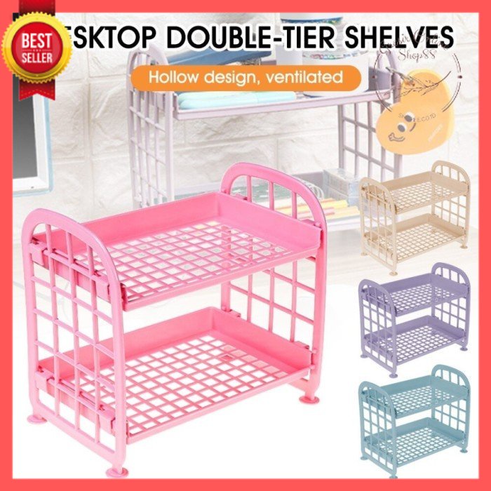 GOS - D304-Rak 2 Susun Plastik Mini / Rak Makeup 2 susun Mini / Rak Serbaguna 2 Tingkat