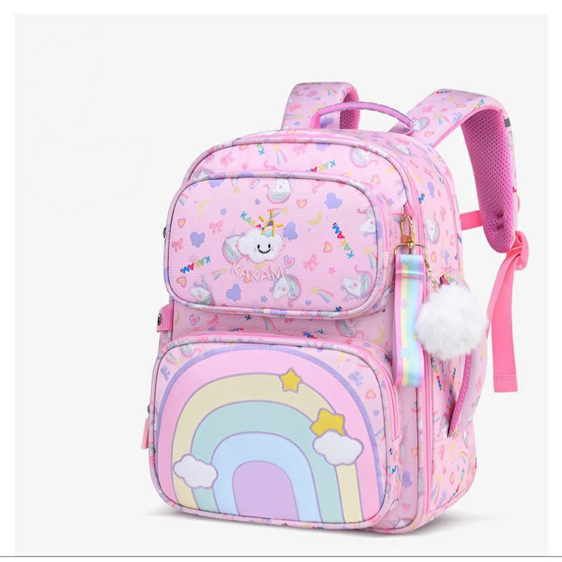 Tas Ransel Backpack Anak Sekolah Perempuan SD model Pelangi Kakami