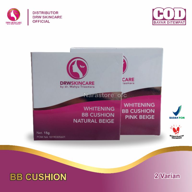DRW SKINCARE WHITENING BB CUSHION BPOM NATURAL PINK GLOWING WAJAH