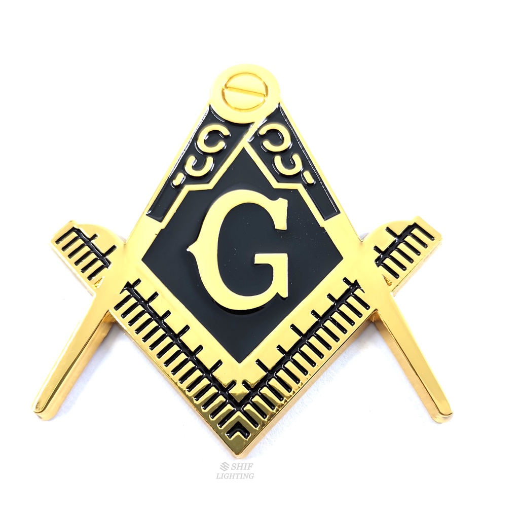 1pc Stiker Emblem logo TFOE Freemason Bahan Metal