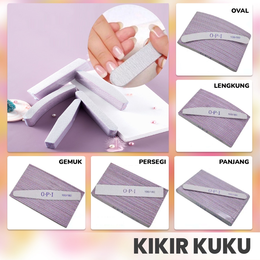 【 COD 】NAIL FILE LURUS KIKIR 100/180 file nail buffer nailart 100 / 180 pengasah kuku asah/Kikiran kuku/Alat kikir kuku