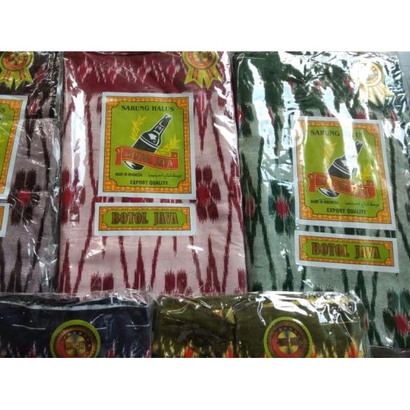 Promo Sarung Goyor Cap Botol Java, Sarung Goyor Print Motif Goyor Boto - Hitam