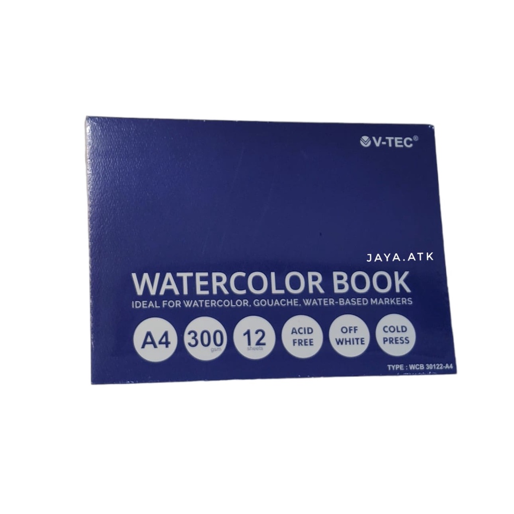 BUKU GAMBAR MEWARNAI A4 300 GSM 12 LBR WATERCOLOR BOOK GOUACHE DRAWING BOOK