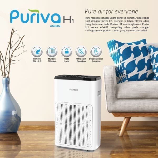TERBARU ADVANCE PURIVA H1 ADVANCE AIR PURIFIER ADVANCE PENYARING UDARA