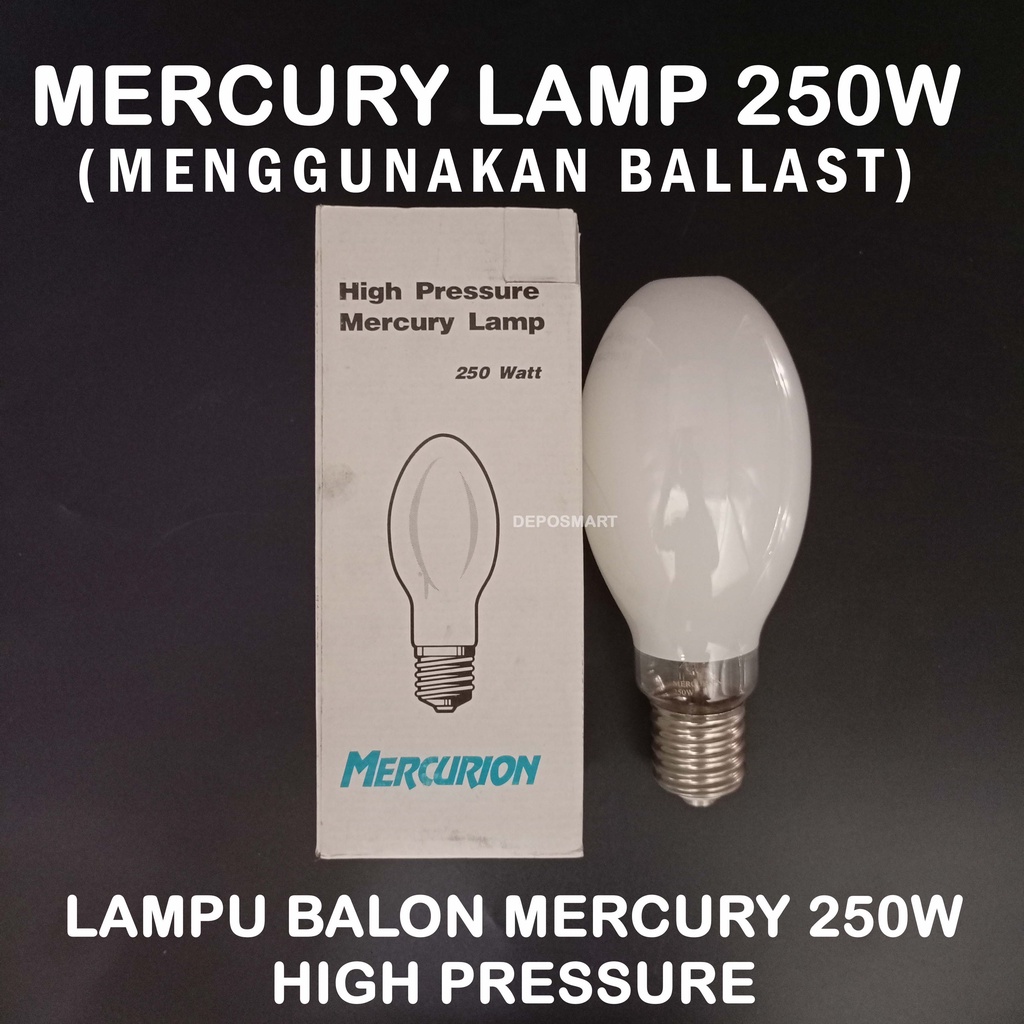 LAMPU MERCURY 250W - LAMPU BALON MERCURY 250W TERANG MURAH MERCURION