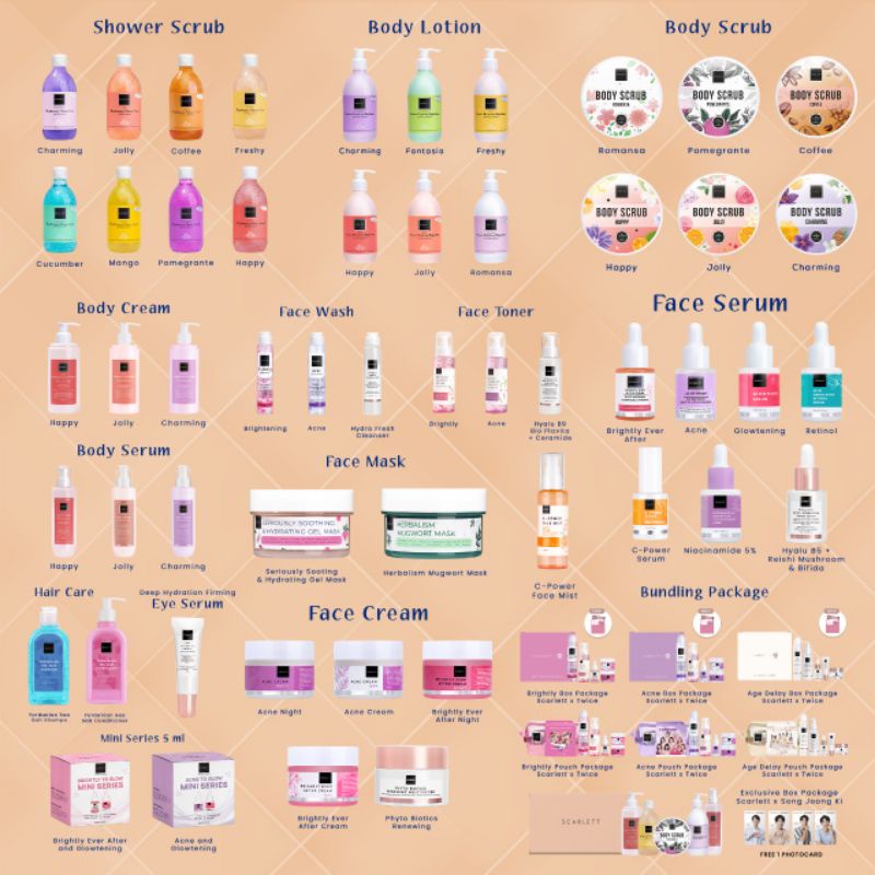 SCARLETT WHITENING PAKET ISI 3 BEBAS PILIH VARIAN