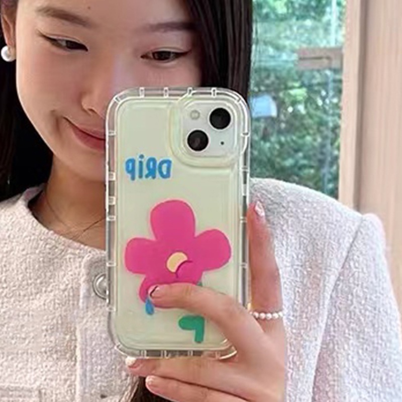 Soft Case Silikon TPU Transparan Motif Bunga Untuk IPhone 14 13 12 11 Pro X XR XS Max 6 6S 7 8 Plus