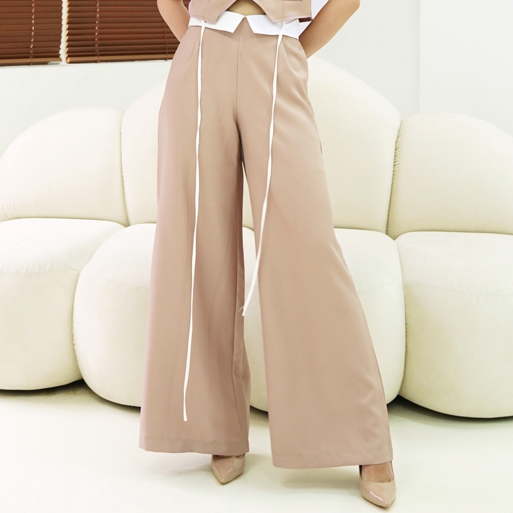 Pants Two Tone Gabriela Celana Panjang Wanita