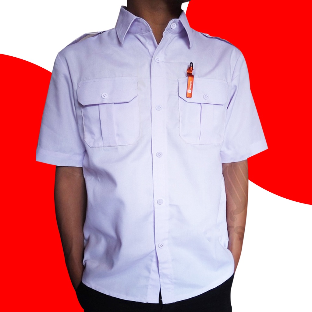 NEW PRODUK Kemeja Pns Putih Kemeja Pdh Putih Lengan Panjang Seragam Pns Putih Baju Pns Kemeja Kerja Putih toyobo import Pria