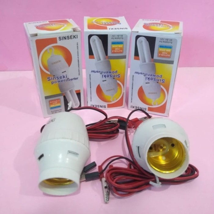 Fiting Gantung Dc 12V+Kabel+Jepit Aki Prolight Cod