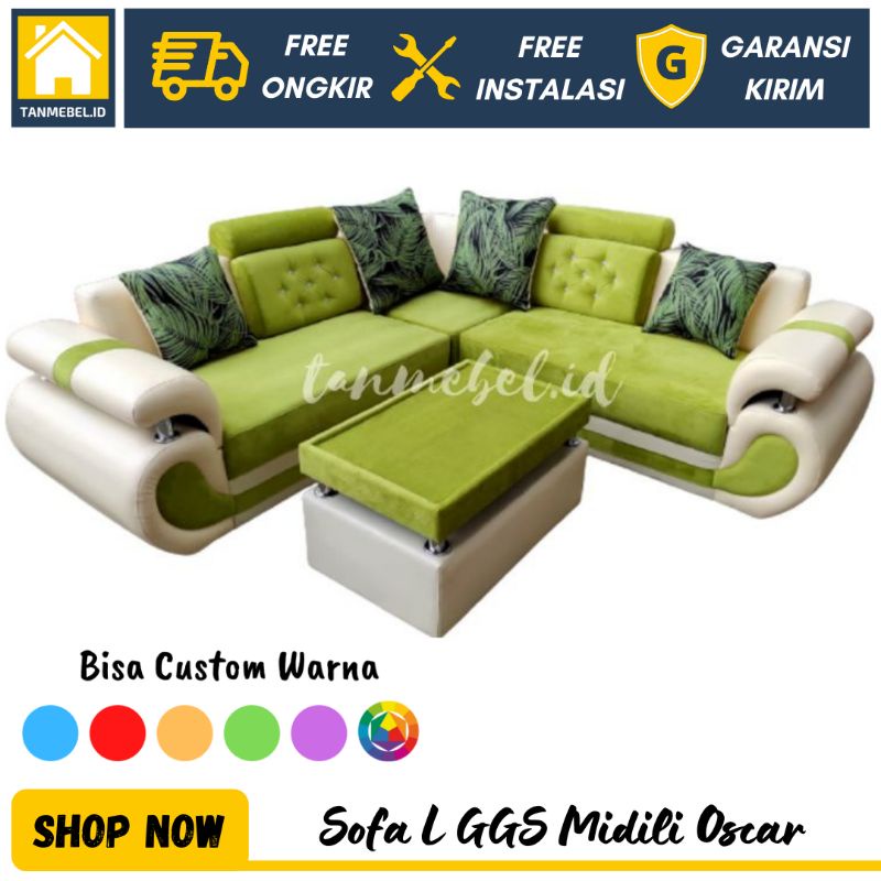 Sofa L GGS Sofa Sudut Kursi Tamu Sofa Minimalis Termurah Bandung