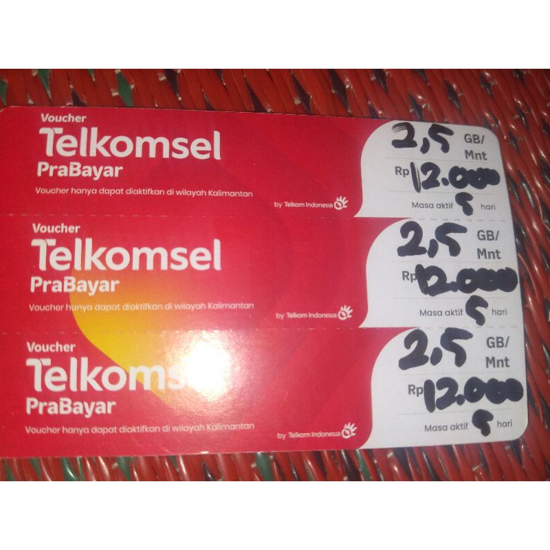 Voucher Telkomsel 2.5GB Kalimantan