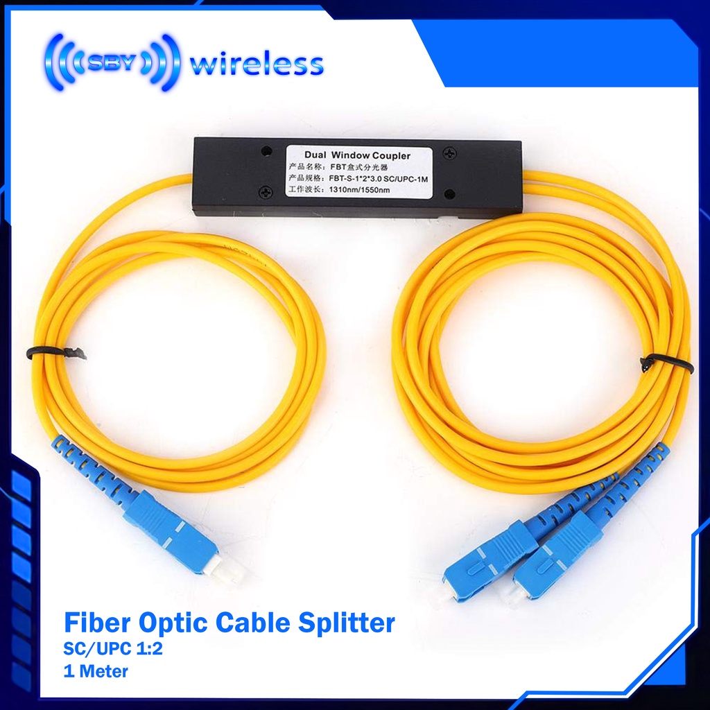 Kabel Splitter Fiber Optic Jumper Cable FBT SC/UPC 1M Passive Splitter 1:2 FTTH