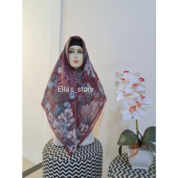 HIJAB SEGI EMPAT VOAL SQUARE MOTIF BUTTONSCARVES LASERCUT NEW ORCHIDE EXTENDED SERIES KW | JILBAB SE