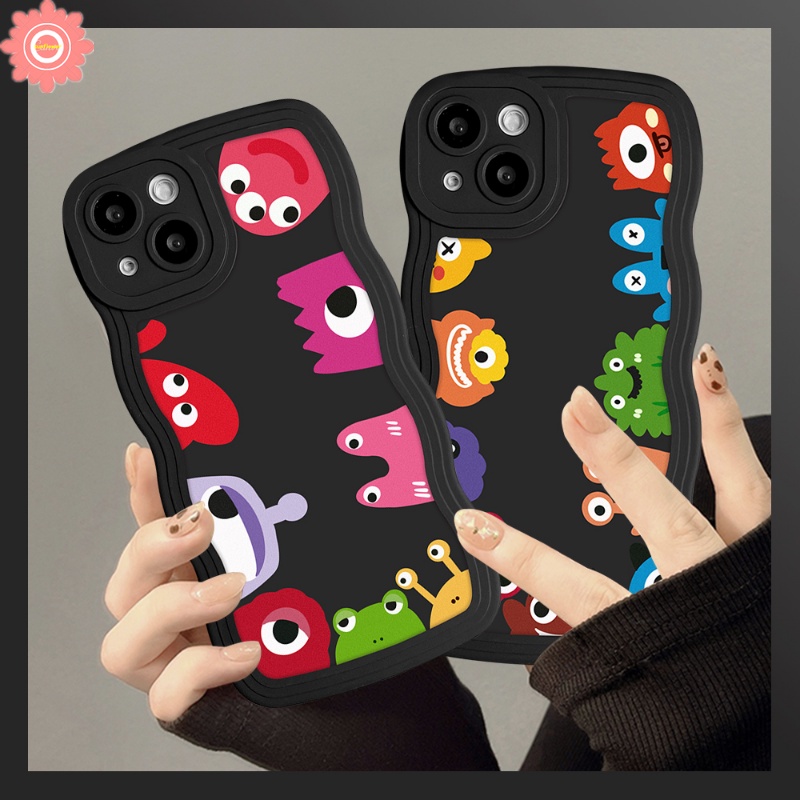 Soft Case Kartun Monster Kecil Untuk Redmi 10 9 9A 9C NFC 9T 10C 10A A1 A1 A1 A1 A1 A1 A1 A1 A1 A1 A1 + POCO X3 NFC Pro M3 Redmi Note 10 11 11s 10 11 10s 9Pro 9s Case Pelindung Earphone Bluetooth Airpod