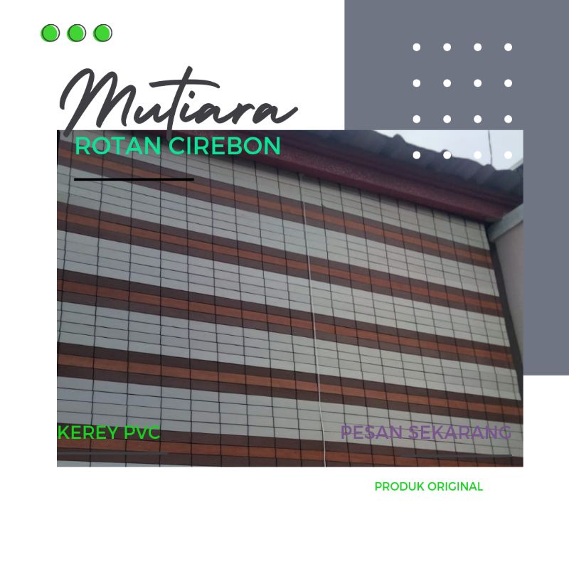 Kerey Tirai Gulung Outdoor Bahan Pvc Include Tali Penggulung Aesthetic