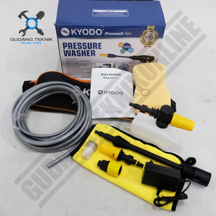 Jet Cleaner High Pressure Cleaner Prowash BATERAI Neo KYODO / Pressure Washer Alat Cuci Charger Stea