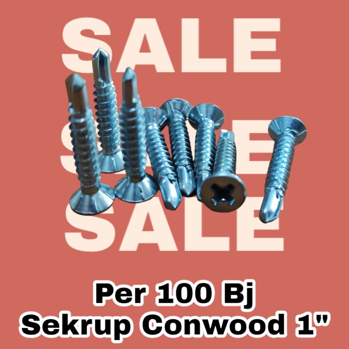 Sekrup Conwood SDS FH + Calsi 8 x 1&quot; (25 mm) per 100 Pcs