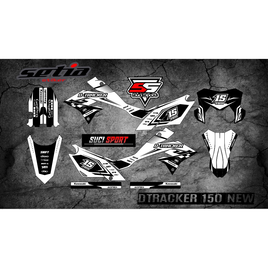 DECAL STIKER STRIPING DTRACKER 150 SE, EKSTRIM, NEW FULL BODY (CODE 1)