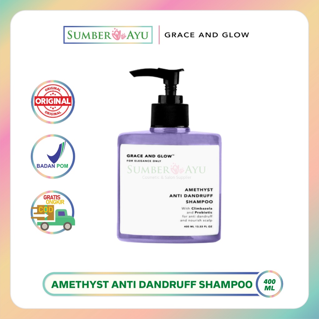 Jual Grace And Glow Amethyst Anti Dandruff Shampoo 400 Ml Shopee Indonesia