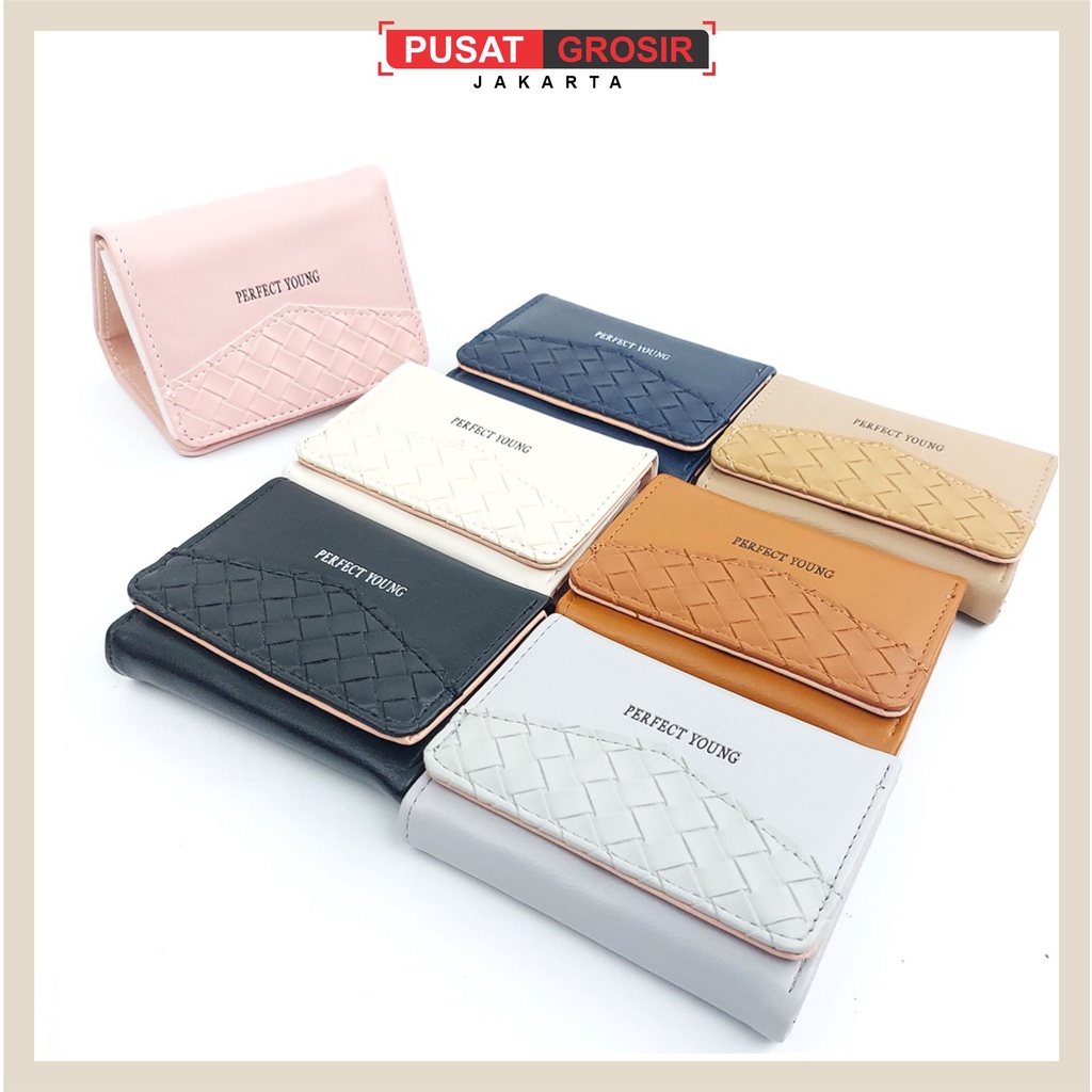 S281 Dompet Lipat Mini Untuk Wanita / Dompet Import Detail Anyaman