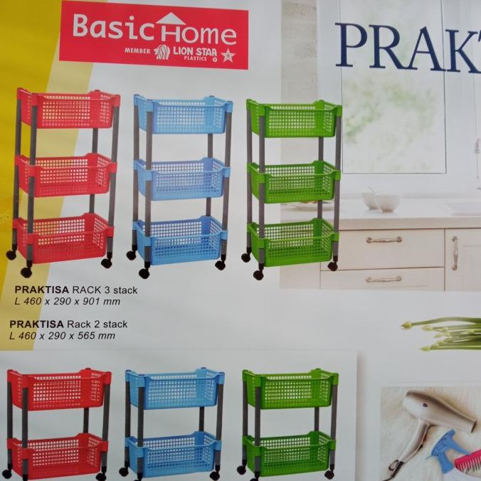 Rak Serbaguna / Rak Salon Pratiksa Lion Star Susun 3 + Roda