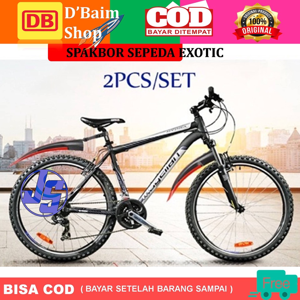 Fender spakbor Mudguard sepeda BMX, MTB Merek Exotic