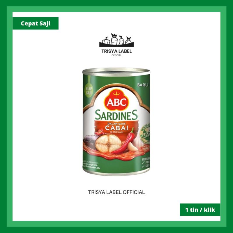 

425gr Sarden / Sardines ABC Cabai | Ikan Segar | TRISYALABEL