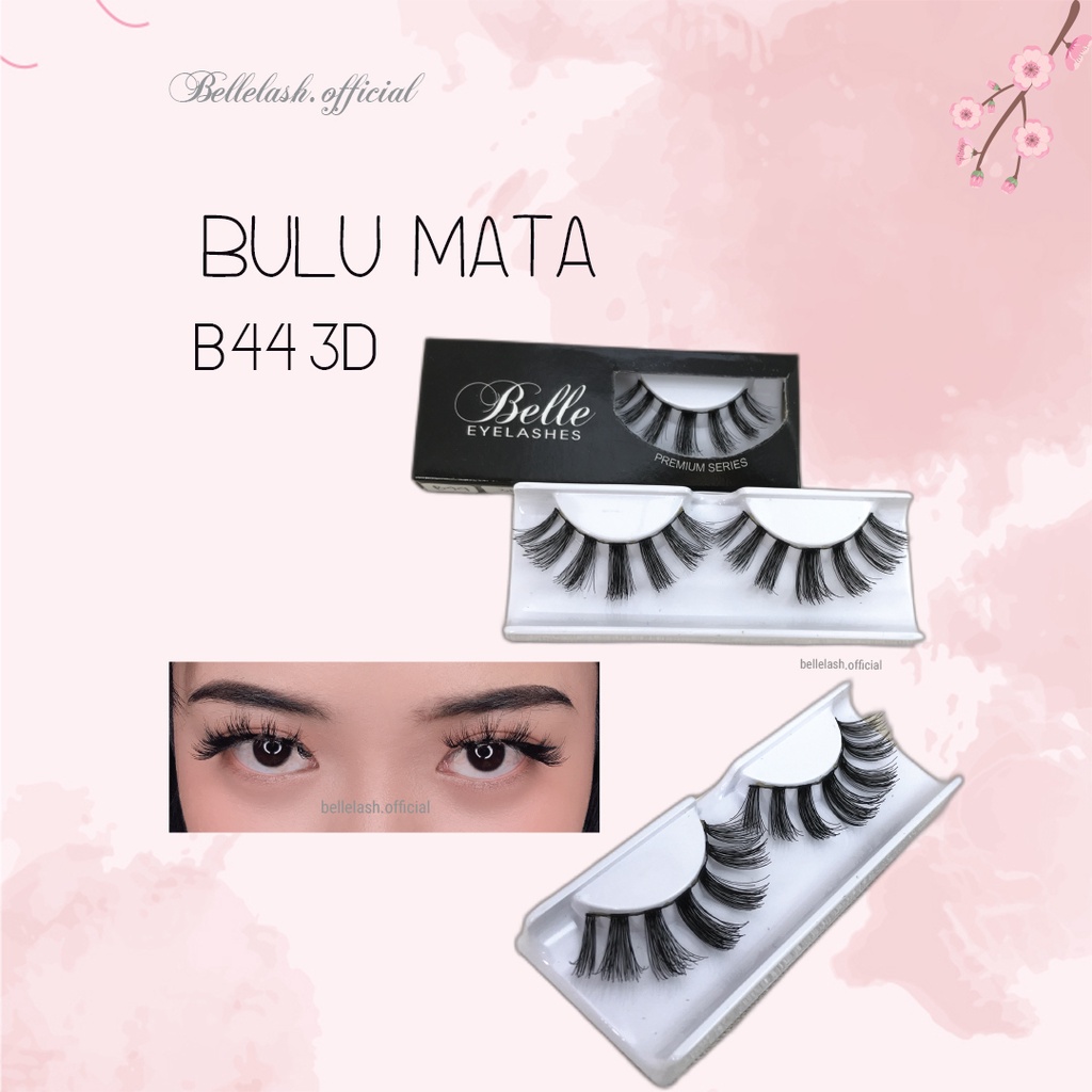 B44 3D Bulu Mata Palsu Handmade Natural False Eyelash Eye Lashes