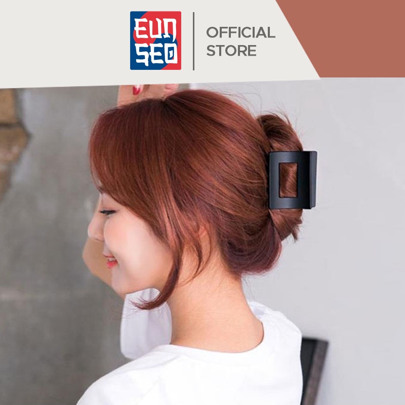 EUNSEO Jepit Rambut Kotak Bolong Warna Doff 5cm Jepitan Jedai Doff Square Matte Hair Claw Clips Fashion Korea