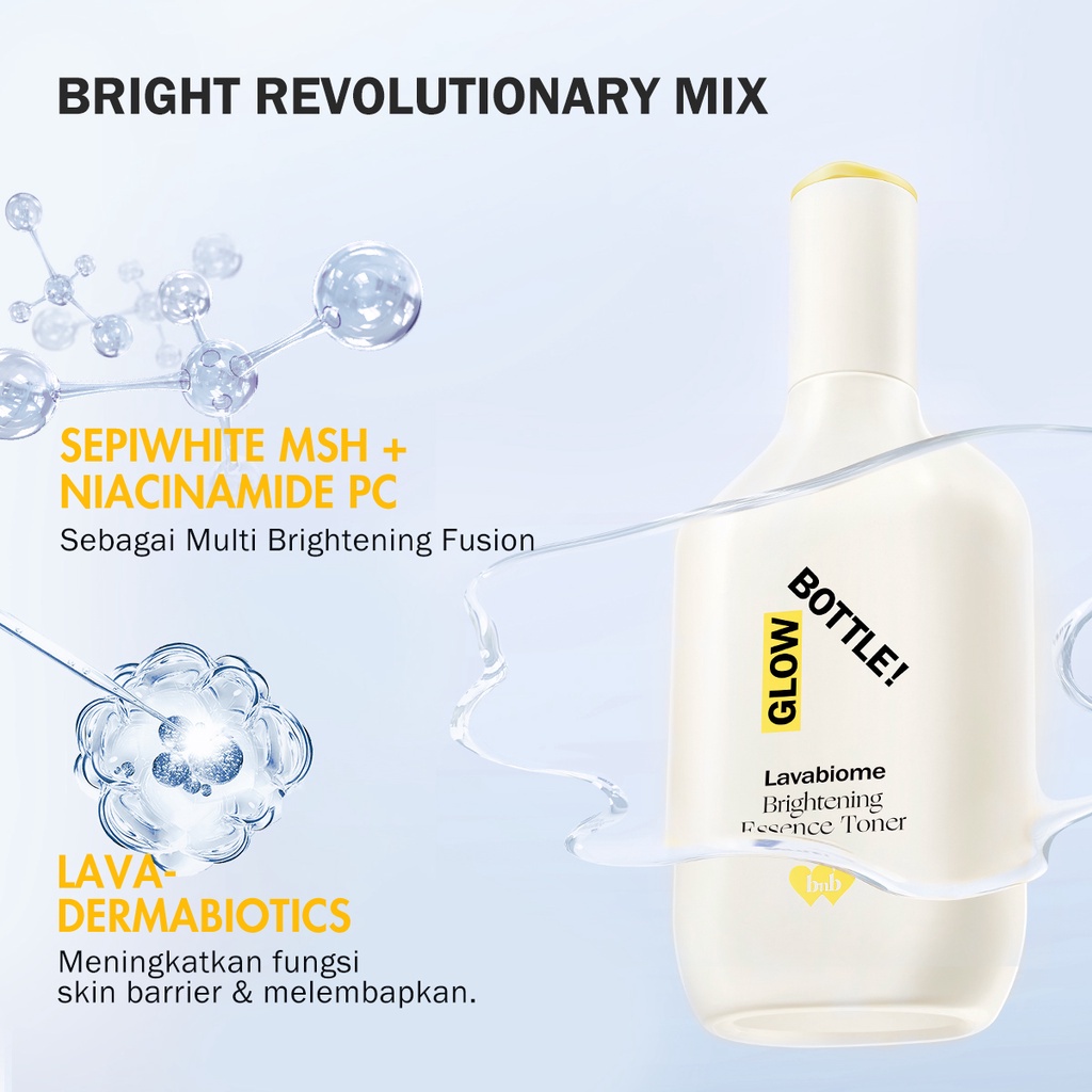 BNB barenbliss Meta-Glow Glow Bottle! Lavabiome Brightening Korea Essence Hydrating Toner「28 Days Brightening」