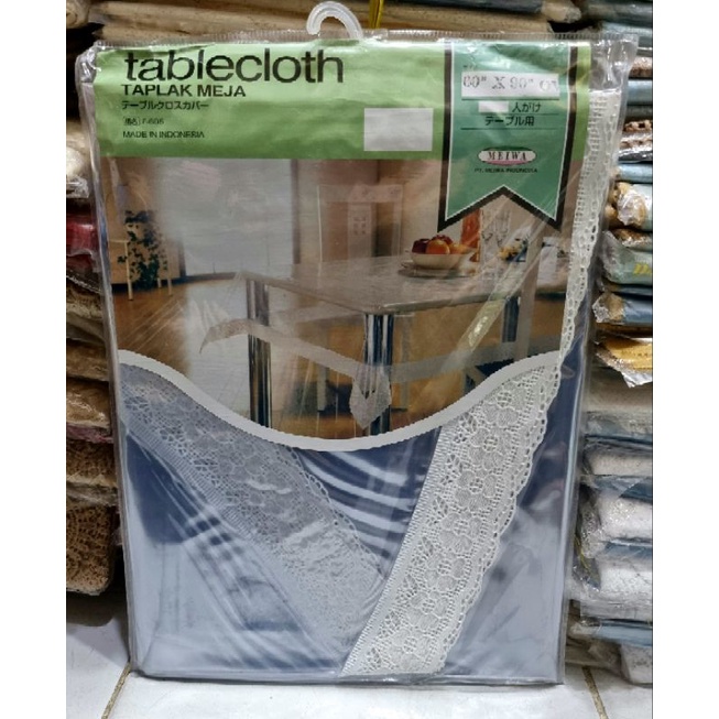 Taplak meja makan plastik bening / transparan
