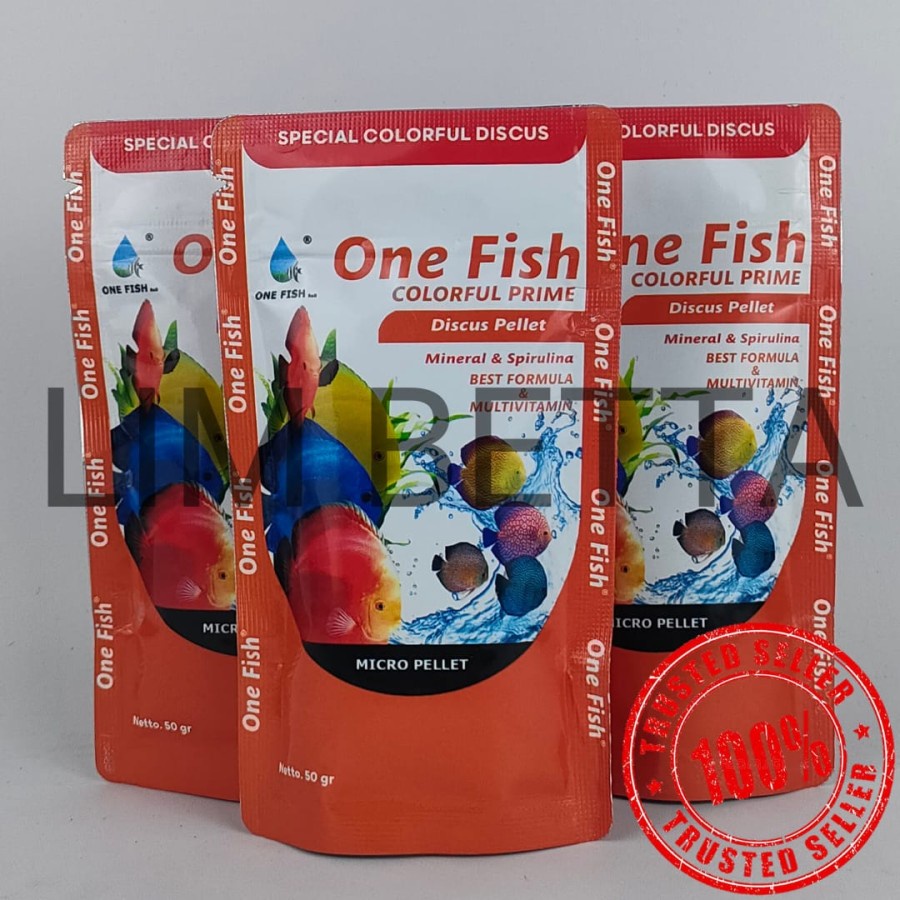 ONE FISH COLORFUL PRIME DISCUS 50 GRAM / MAKANAN IKAN DISCUS