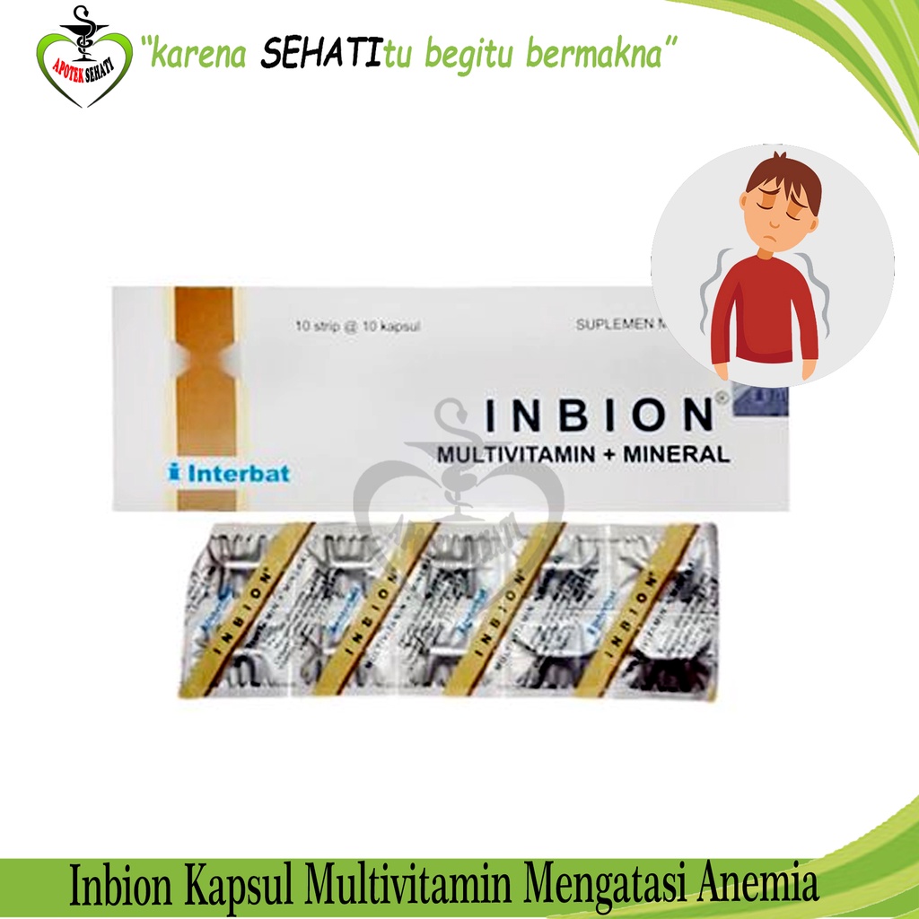 Inbion Multivitamin Mineral Mengatasi Anemia Kekurangan Zat Besi