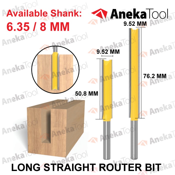 At Mata Profil Router Lurus Panjang Long Straight Router Bit