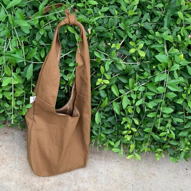 Tsuno Bag / Tas Kanvas - Canvas Sling Bag / Shoulder Bag - Carhatt Brown, Small