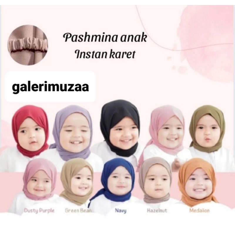 Pasmina Karet Anak Diamond 0 - 5 Tahun