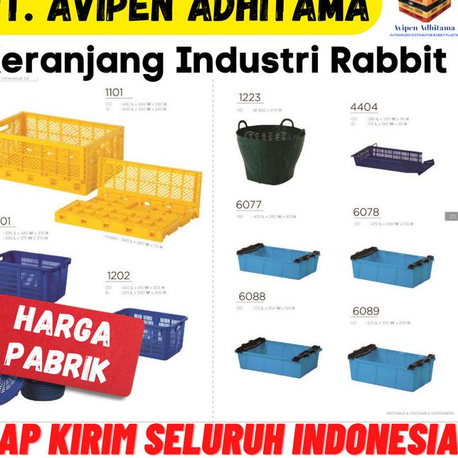 

Keranjang Plastik industri Keranjang Plastik Box Container Rabbit