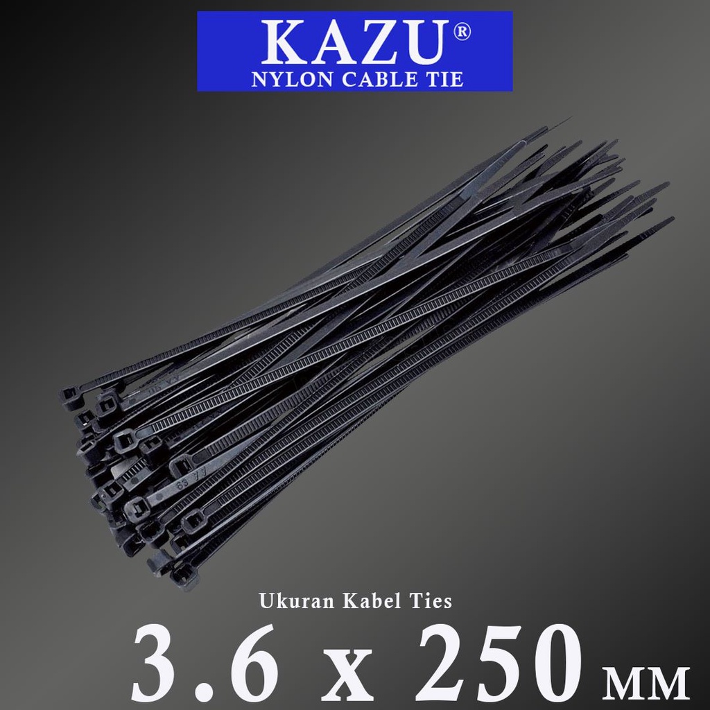 Kabel Ties 250mm isi 100pcs Cable Ties 25cm Hitam