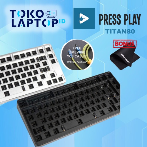 Press Play Titan80 Aluminum Barebone Mechanical Keyboard Barebones