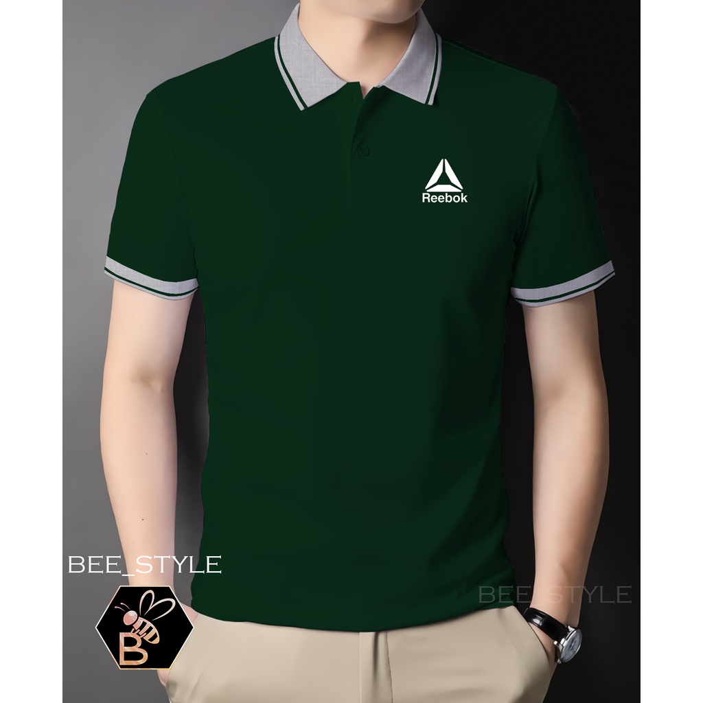 Kaos Kerah Kombi Logo REE / Kaos Pria Logo REE / Polo Shirt Kerah Kombi