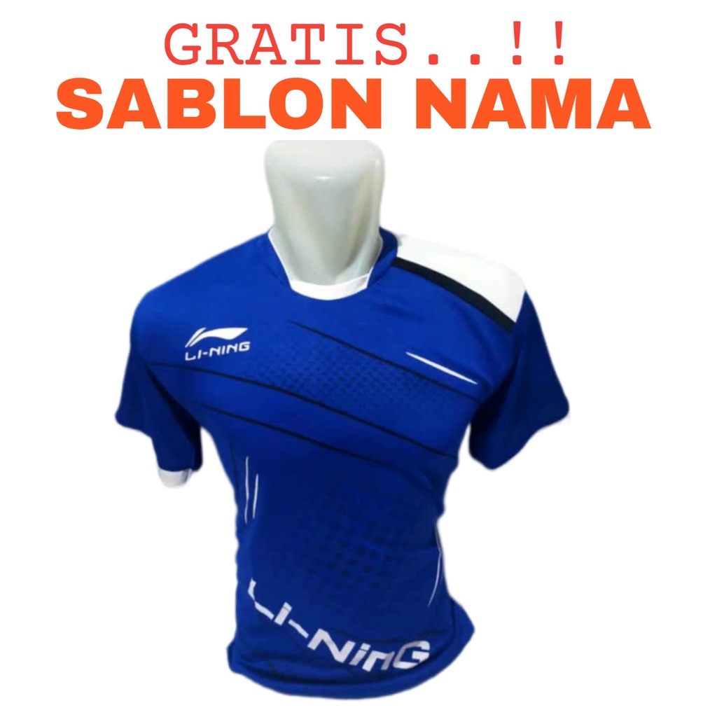 ( FREE SABLON NAMA ) Baju olahraga badminton bulutangkis bola futsal volly baju atasan dewasa motif terbaru