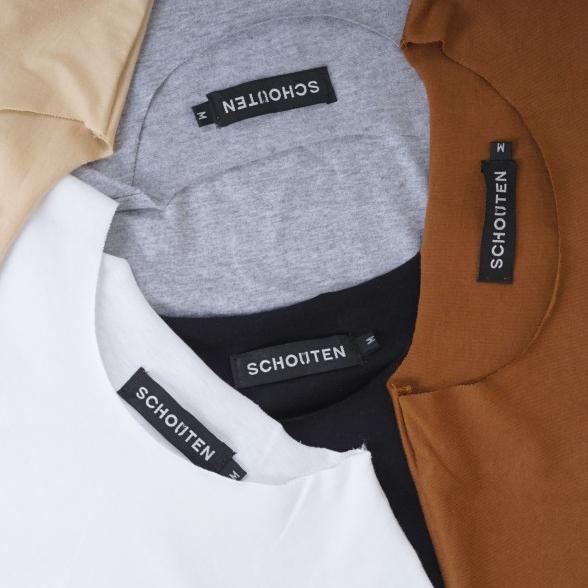 Raw T-Shirt (Kaos Polos Unfinished) By SCHOUTEN - White, XL